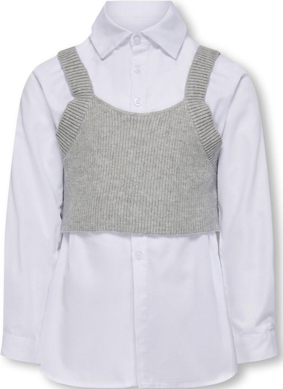 Kogzoe - Gebreide Top - Blauw - Knitwear - V-Hals - Lange Mouwen