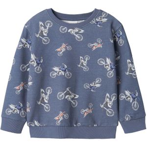 Name it Sweater allover motoprint NMMTRILLE china blue 92