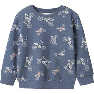 Sweatshirt - Print - Geborstelde Stof - Boxy Fit