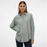 Blouse - VMNORA - Gestreept - Klassieke Blouse - Lange Mouw - Wijde Pasvorm