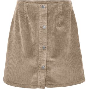 Vero Moda - VMETTA HR SHORT CORD - Strokenrok - Silver mink - Knoopsluiting - Hoog Taillehoogte