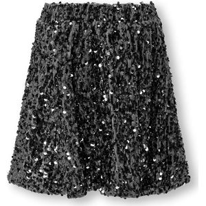 KIDS ONLY - Korte Rok - Zwart - Brede Tailleband, Pailletten Detail