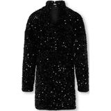 KIDS ONLY - Korte Jurk - Zwart - Pailletten Detail - Tight Fit