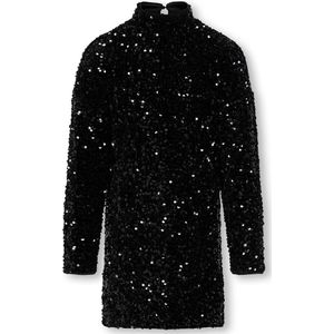 KIDS ONLY - Korte Jurk - Zwart - Pailletten Detail - Tight Fit