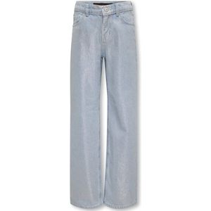 ONLY kids meisjes spijkerbroek CANAL Light Blue Denim COATED SILVER Wide Leg Fit