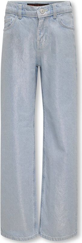 ONLY kids meisjes spijkerbroek CANAL Light Blue Denim COATED SILVER Wide Leg Fit