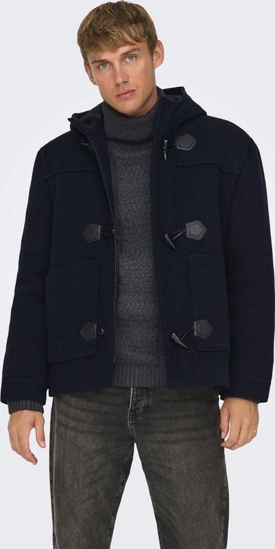 Onsjules - Jas - Met Capuchon - Wol - Winddicht - Ritssluiting