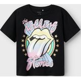 The Rolling Stones - Hot Lips - T-shirt - Zwart - Jersey - Korte Mouwen