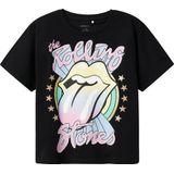 The Rolling Stones - Hot Lips - T-shirt - Zwart - Jersey - Korte Mouwen
