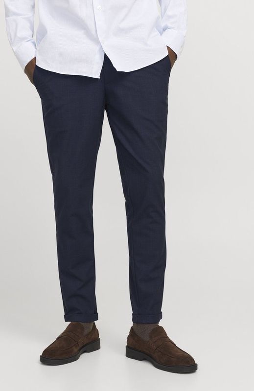 JACK & JONES Marco Connor slim fit - heren chino - India Ink geruit