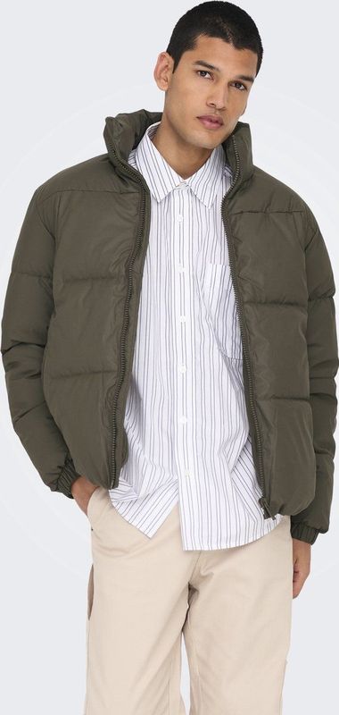 Onsgage - Puffer Jacket - Winterjas - Hoge Hals - Lange Mouwen - Kort