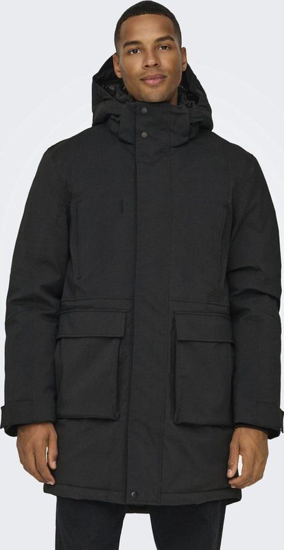 Onsprime - Lange Parka - Technische Materialen - Winddicht - Hoge Hals - Lange Mouwen