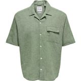 Onscaiden - Overhemd - Katoen - Resort Kraag - Korte Mouwen - Relaxed Fit