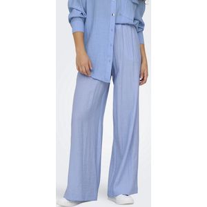 Only - Onltania Life Hw Pull-up Pant - Broek - Serenity - Viscose/Nylon/Linnen