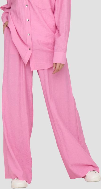 Only ONLTANIA LIFE HW PULL-UP WVN broek roze (Maat: M)