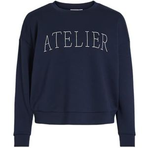 VILA - Truien & Sweaters - Blauw - Gerecycled Polyester - Regular Fit