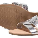 Only Feli - Slippers - Zilver - Imitatieleer - Rubber