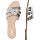 Only Feli - Slippers - Zilver - Imitatieleer - Rubber