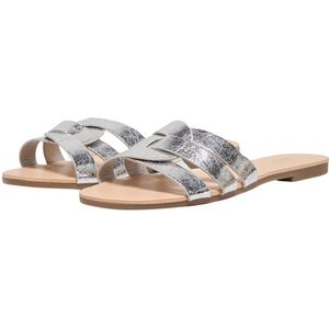 Only Feli - Slippers - Zilver - Imitatieleer - Rubber