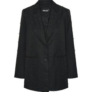PIECES Dames Pcru Ls Embelish Blazer, zwart, XL