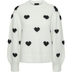 PIECES - PCRINA LS O-NECK HEART KNIT BC - Meisjes - Gebreide truien