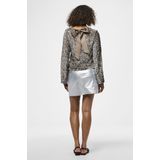 PIECES - PCKam - Blouse - Donkerbruin - Lange Mouw - Gerecycled Materiaal