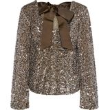 PIECES - PCKam - Blouse - Donkerbruin - Lange Mouw - Gerecycled Materiaal