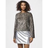 PIECES - PCKam - Blouse - Donkerbruin - Lange Mouw - Gerecycled Materiaal