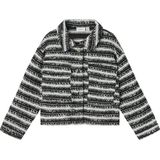 Overhemd - Lange Mouwen - Geweven Stof - Loose Fit - Voorzakken - Drukknoopsluiting - China Kraag