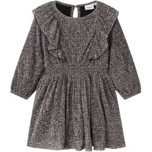 Name it Lange Mouwen Jurk - Chiffon Met Ruches - Kort Voor Kinderen