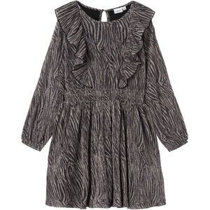 Jurk - Glitter - Lange Mouwen - O-hals - Loose Fit