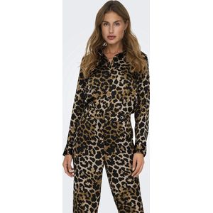 Only - Top - Bruin Dessin - 97% Polyester 3% Elastaan