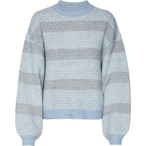 VERO MODA Trui 'VMTRIXIE'  camel / blauw denim / wit