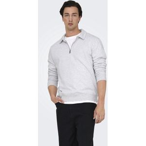 ONLY & SONS sweater lichtgrijs