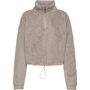 Onpcas-Fluf - Casual - Fluffy - Zacht - Warm - Sweater - Trui - Kort - Dames - Creme Kleur