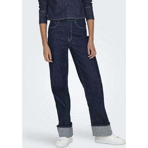 Only - Onlmercer Hw Wide Fold Up Red Dnm Rea - Dames - Jeans