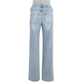 Zwangerschapsjeans - Wide Fit - Blauw - Katoen - Ondersteunende Buikband