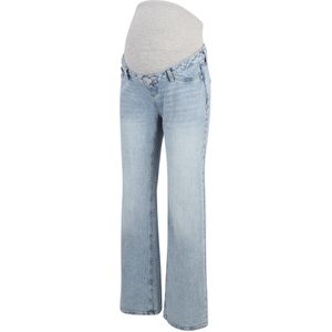 Zwangerschapsjeans - Wide Fit - Blauw - Katoen - Ondersteunende Buikband