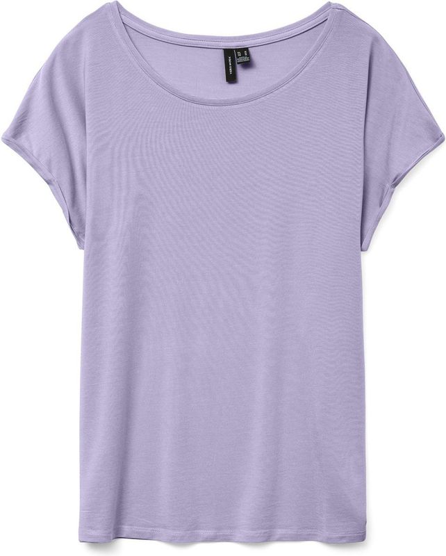 T-shirt - Effen - Jersey - Ronde Hals - Kwartmouw - Normale Pasvorm