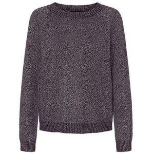 Pullover - Glitterdetail - O-hals - Lange Mouwen - Regular Fit