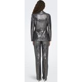 ONLY ONLPINKO-STEO LIFE / SEQUIN BLAZER TLR Dames Blazer - Magnet W. Dark Silver Sequins