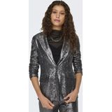 ONLY ONLPINKO-STEO LIFE / SEQUIN BLAZER TLR Dames Blazer - Magnet W. Dark Silver Sequins