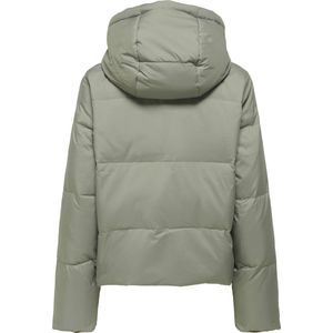 Veste - Zwart - Geweven Stof - Capuchon - Knoopsluiting, Rits