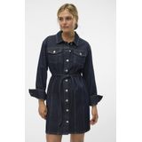 Vmoda - Blousejurk - Denim - Lange Mouwen - Knoopsluiting - Regular Fit