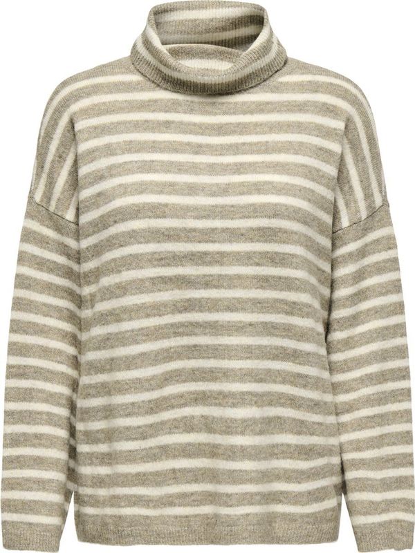 Only - Onltalio Ls Stripe Rollneck Bf Knt - Dames - Gebreide Truien