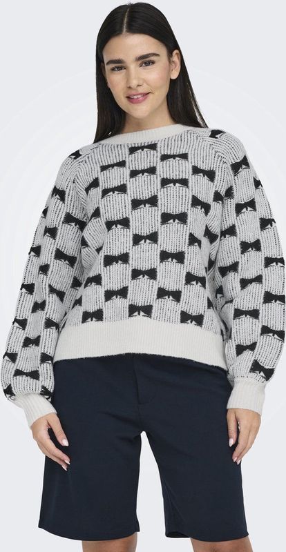 ONLY - ONLCLARA LS BOW O-NECK KNT - Dames - Gebreide truien