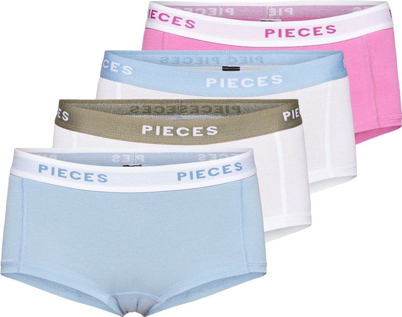 Pieces - Pclogo - Enkelsokken - 4 Pack - Kleur: Solid
