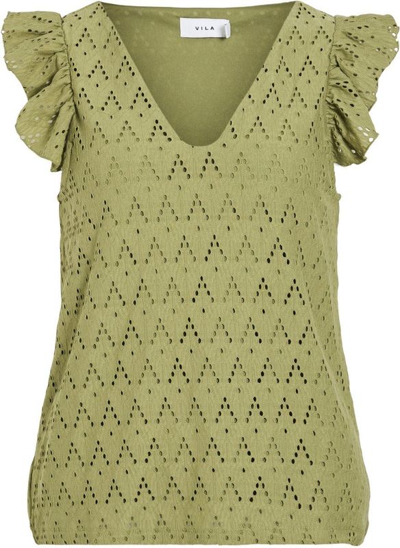 VILA Shirt 'VIAmalina'  olijfgroen