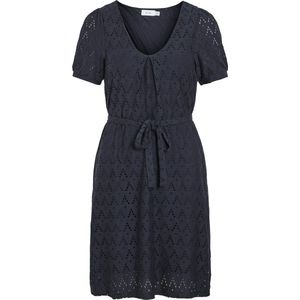 Vila - Jurk - Navy - 64% Polyester 34% Katoen 2% Elastaan