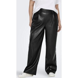 Only Carmakoma - Carbina Faux Leather Wide Pant Bf Otw - Dames - Leggings